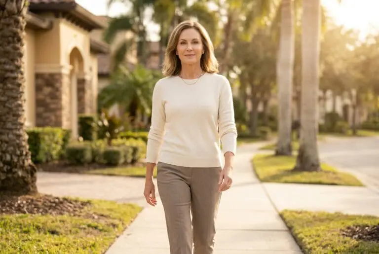Vital mature woman representing restored energy from Sermorelin and GLP-1 therapy