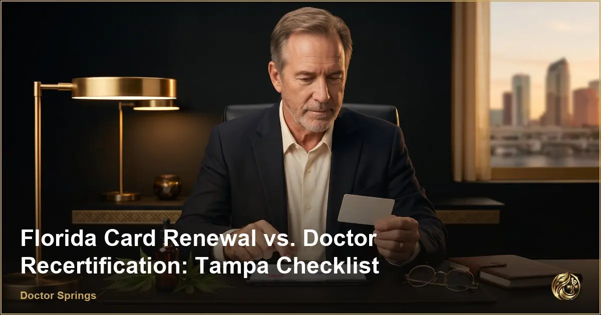 Florida Card Renewal vs. Doctor Recertification: Tampa Checklist