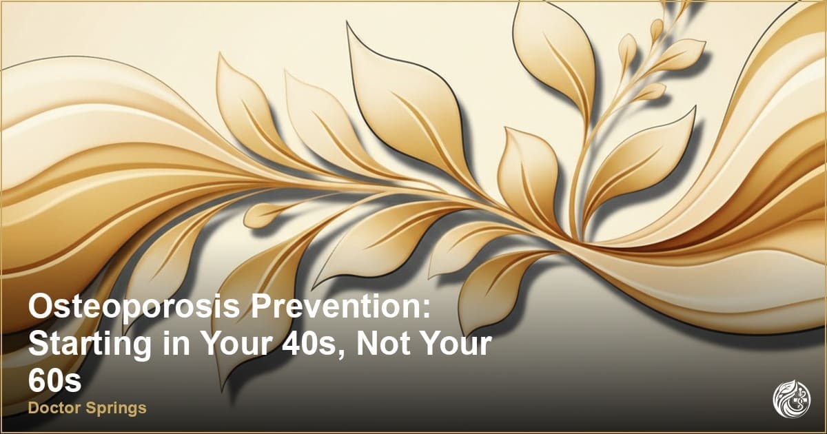 Osteoporosis Prevention: Starting in Your 40s, Not Your 60s